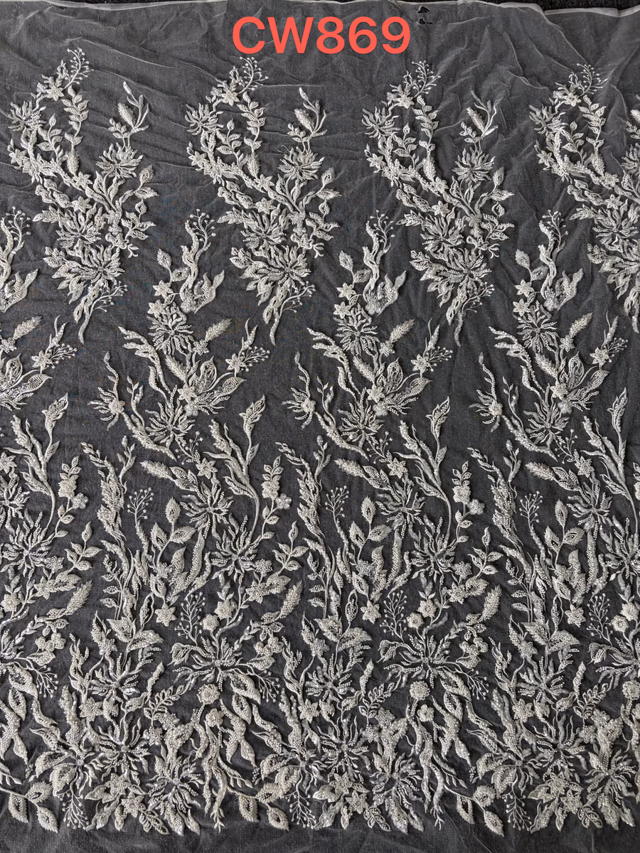 SEQUIN EMBROIDERED MESH CW869