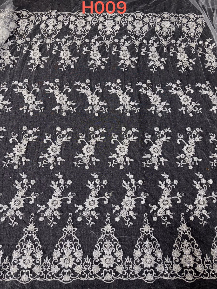 SEQUIN EMBROIDERED MESH H009