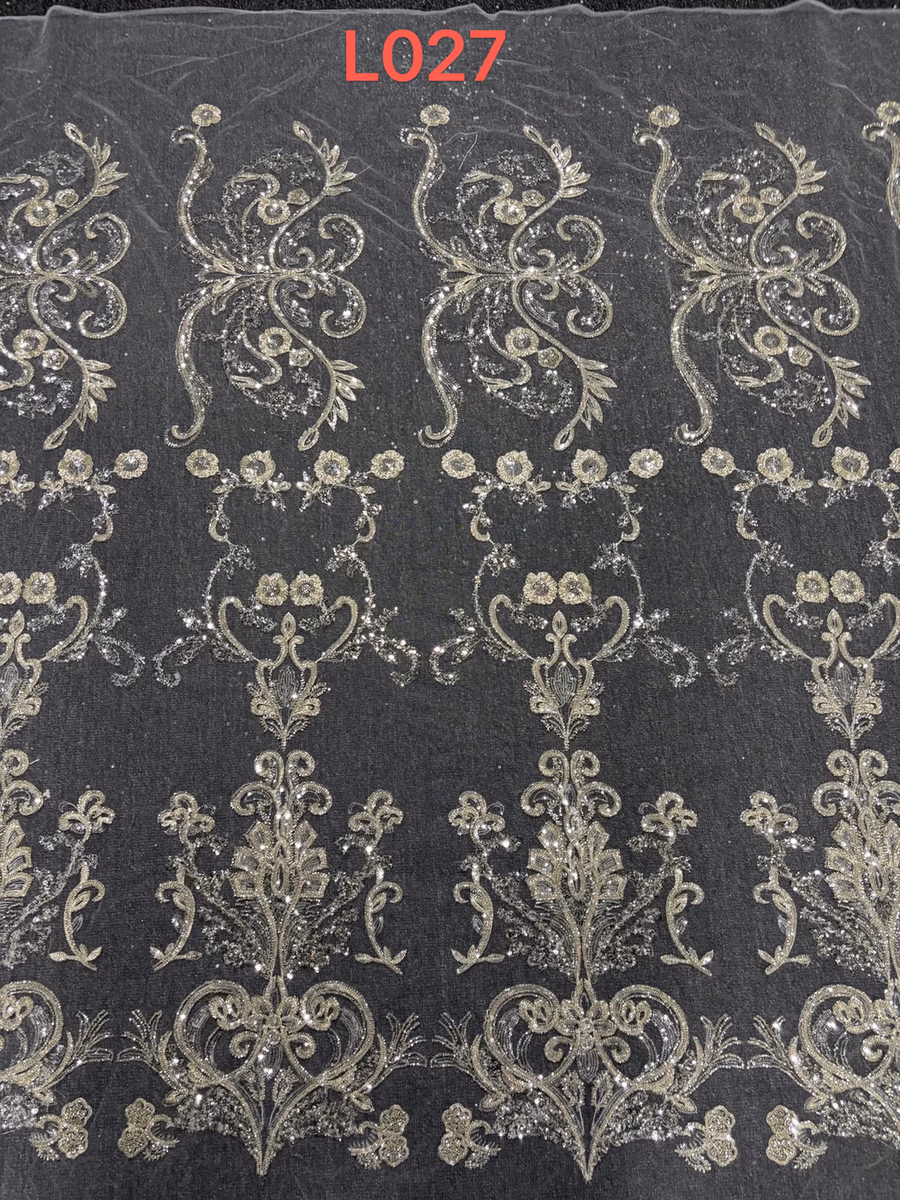 SEQUIN EMBROIDERED MESH L027