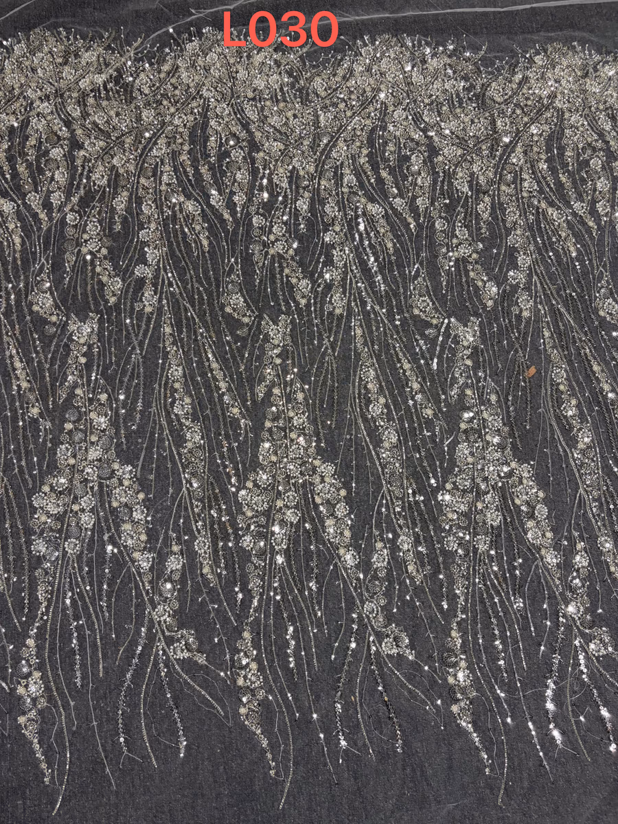 SEQUIN EMBROIDERED MESH L030