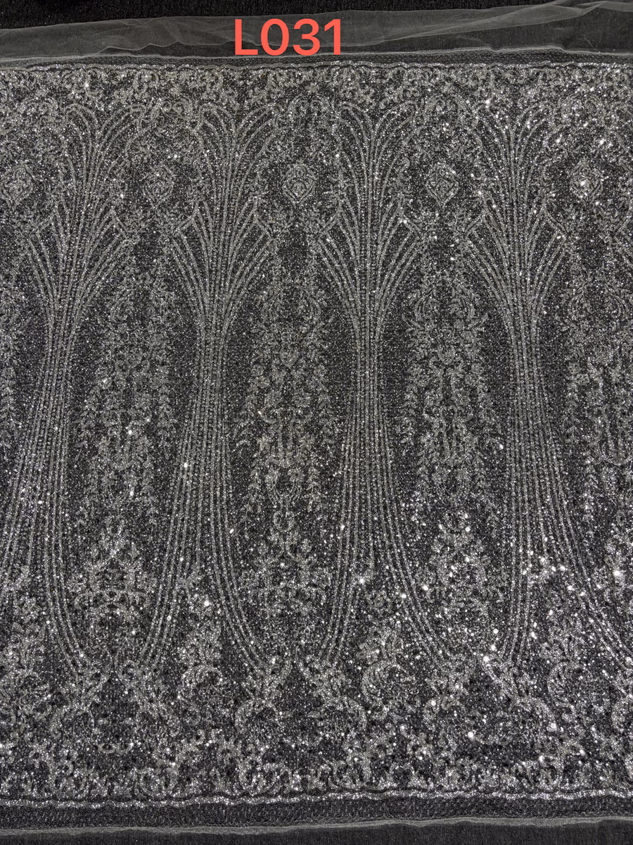 SEQUIN EMBROIDERED MESH L031