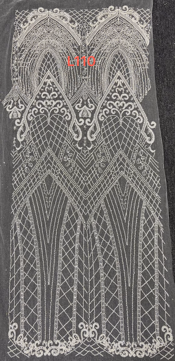 SEQUIN EMBROIDERED MESH L110
