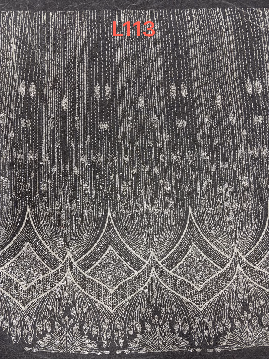 SEQUIN EMBROIDERED MESH L113