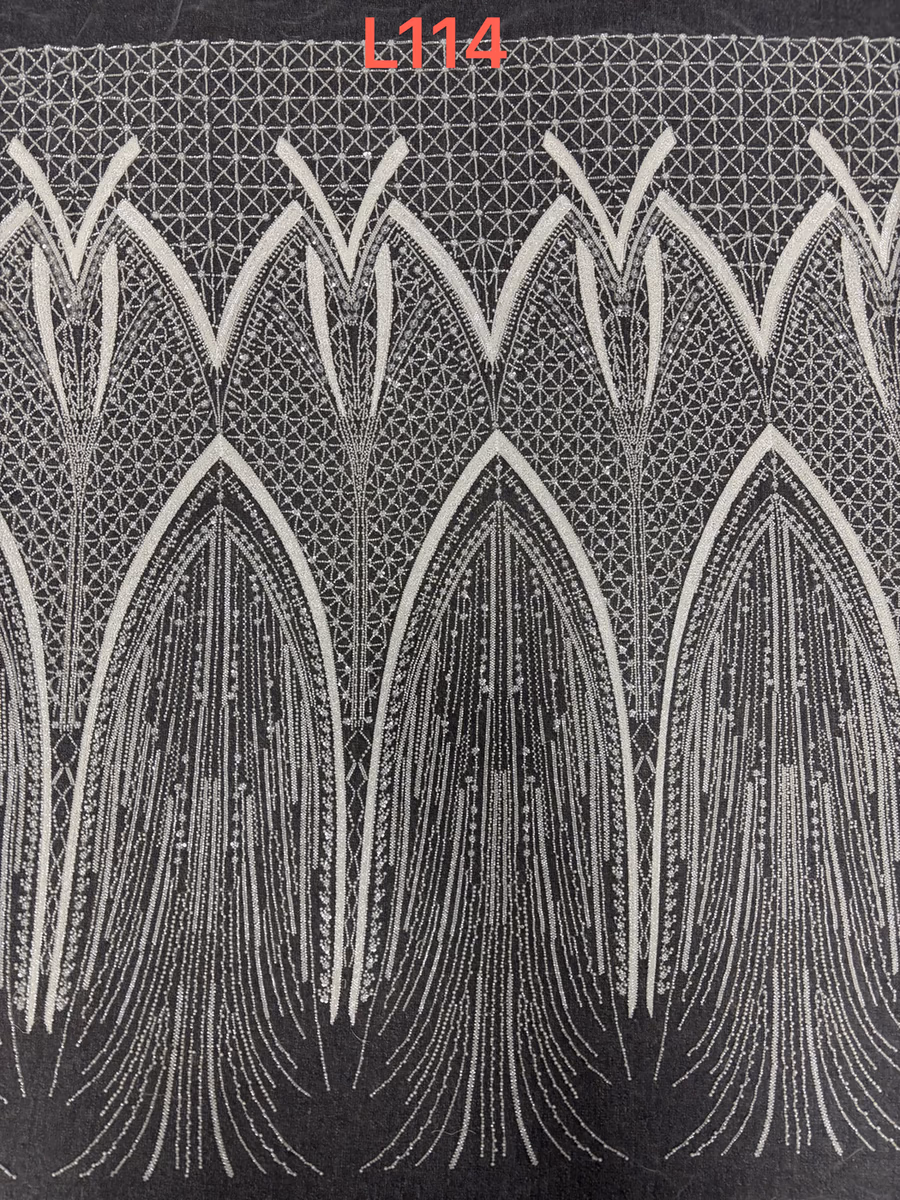 SEQUIN EMBROIDERED MESH L114