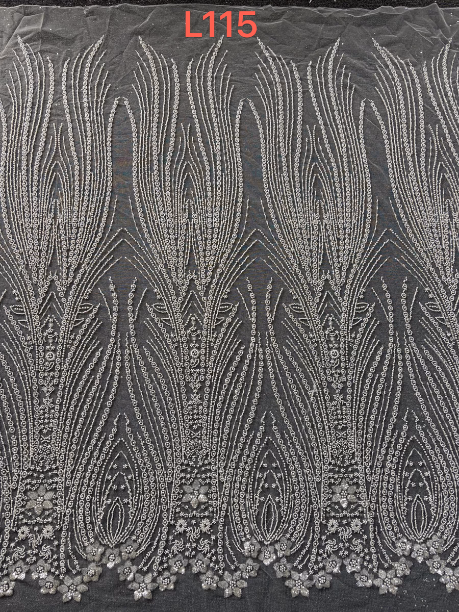 SEQUIN EMBROIDERED MESH L115