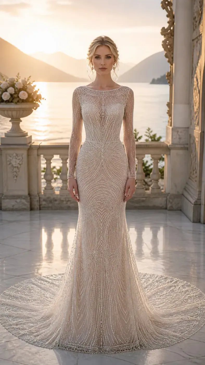SEQUIN EMBROIDERED MESH YL008