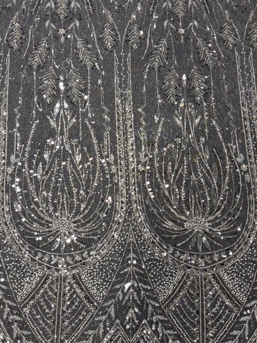 SEQUIN EMBROIDERED MESH 41026 fabric detail 2