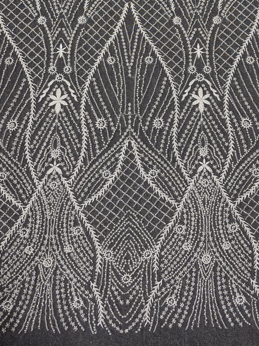 SEQUIN EMBROIDERED MESH L021 fabric detail 3