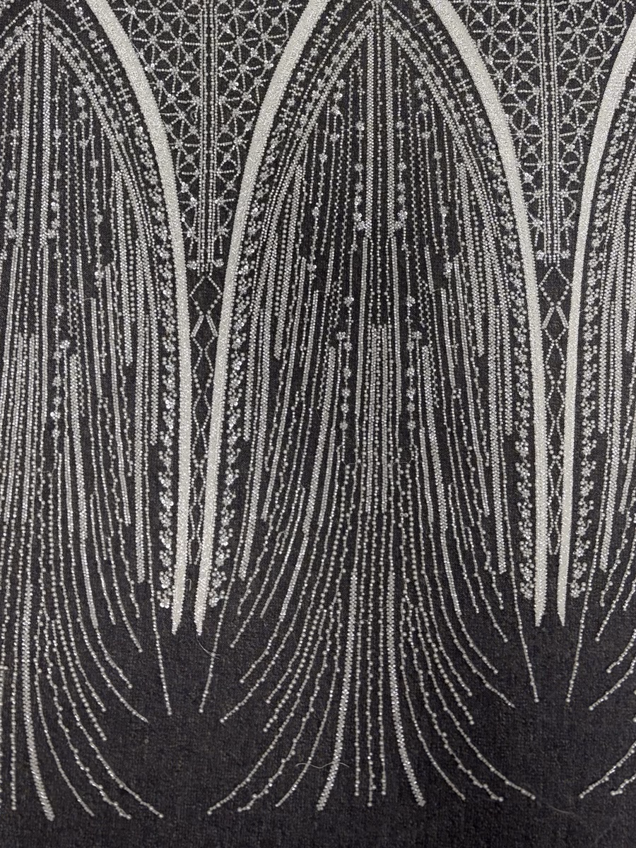 SEQUIN EMBROIDERED MESH L114 fabric detail 3