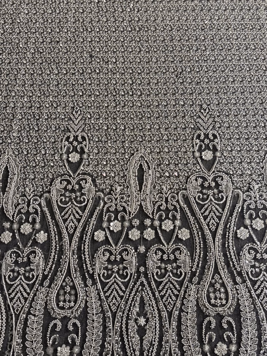 SEQUIN EMBROIDERED MESH L117 fabric detail 2