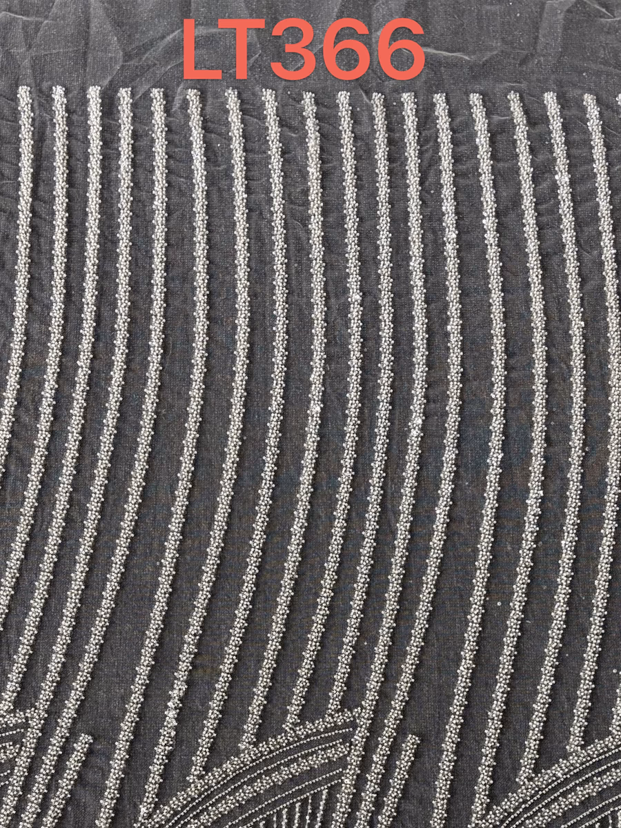 SEQUIN EMBROIDERED MESH LT366 fabric detail 1
