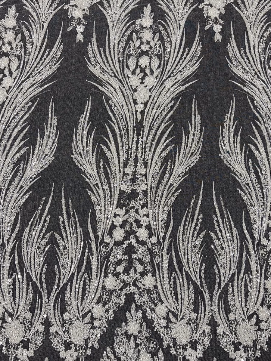 SEQUIN EMBROIDERED MESH Q104 Body fabric detail 2