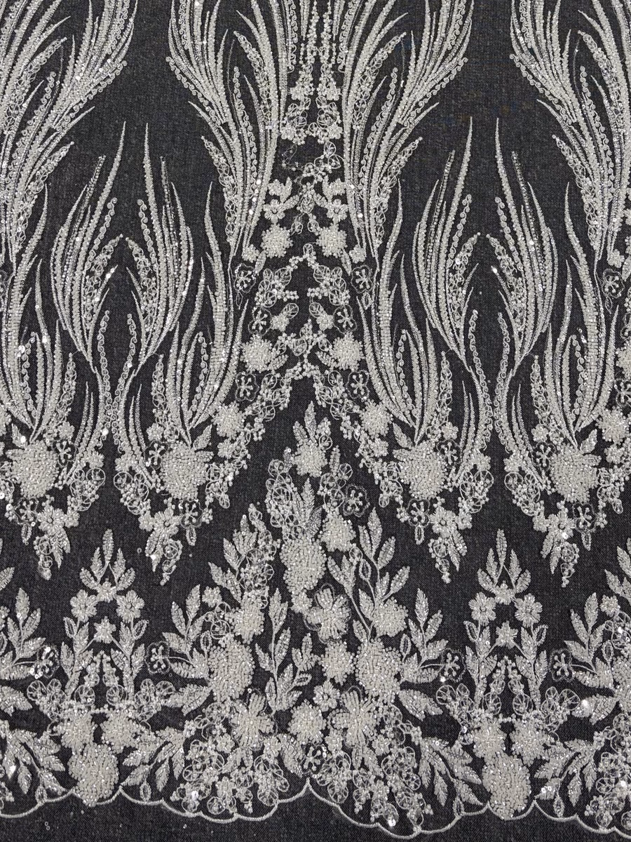 SEQUIN EMBROIDERED MESH Q104 Body fabric detail 3