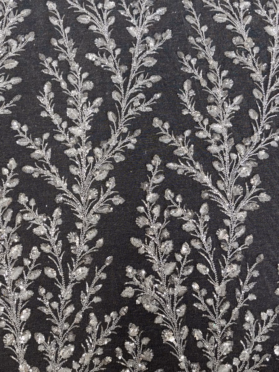 SEQUIN EMBROIDERED MESH SFX1 Group fabric detail 2