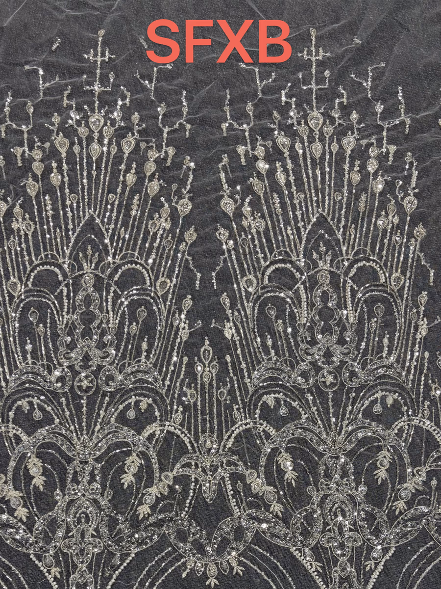 SEQUIN EMBROIDERED MESH SFXB fabric detail 1
