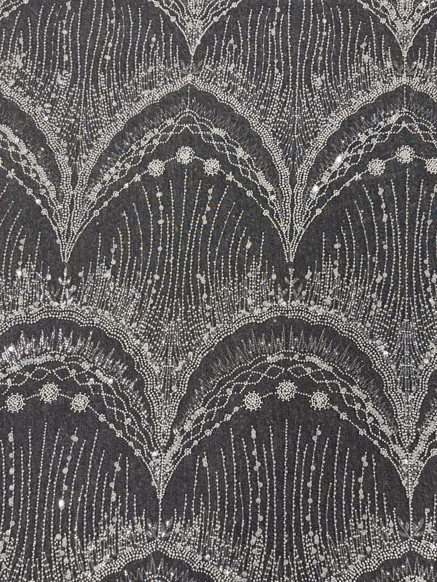 SEQUIN EMBROIDERED MESH TL0089 fabric detail 2