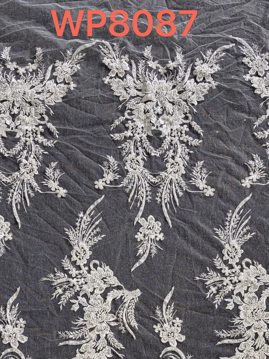 SEQUIN EMBROIDERED MESH WP8087 fabric detail 1