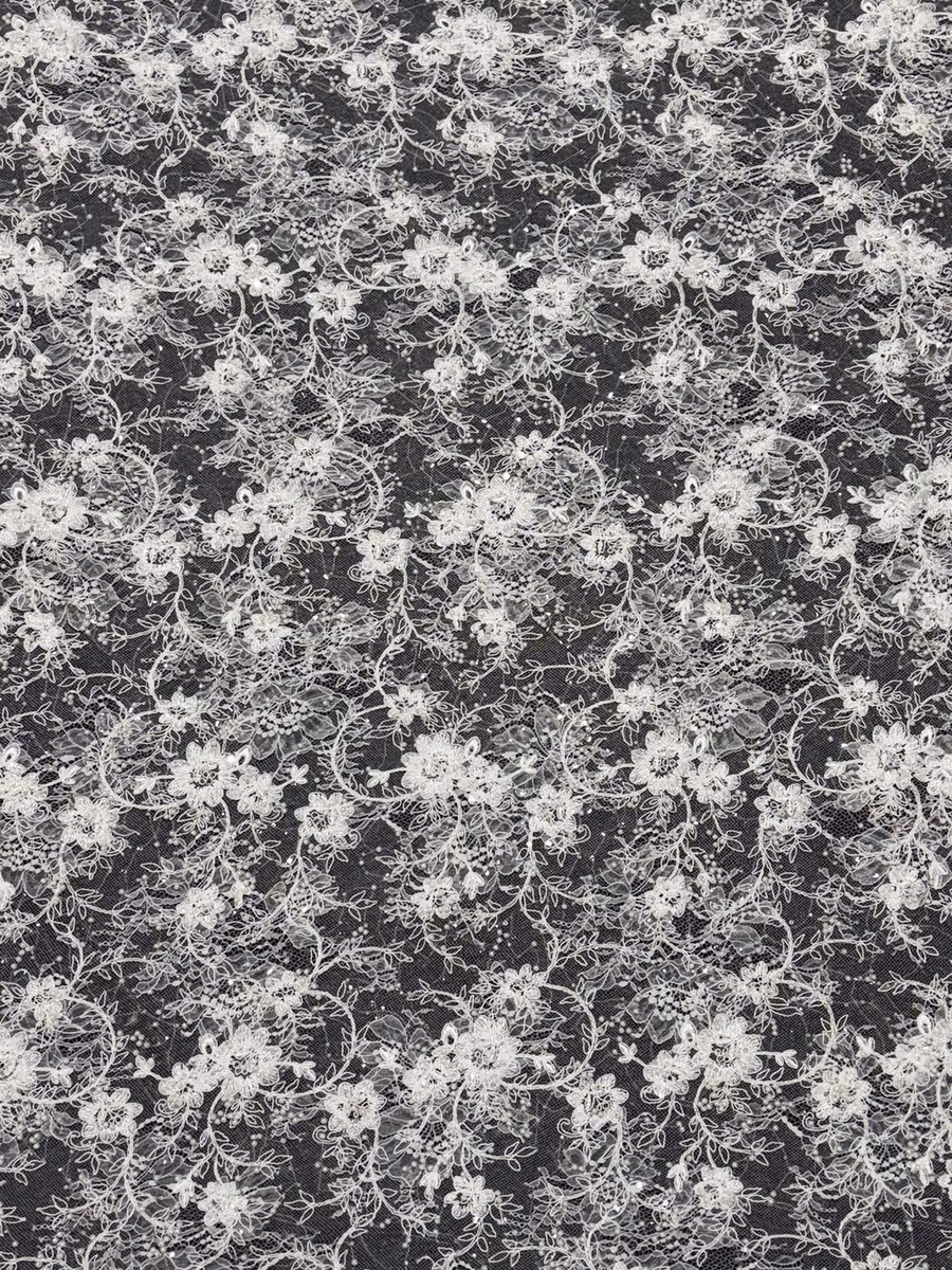 SEQUIN EMBROIDERED MESH Y275 fabric detail 2