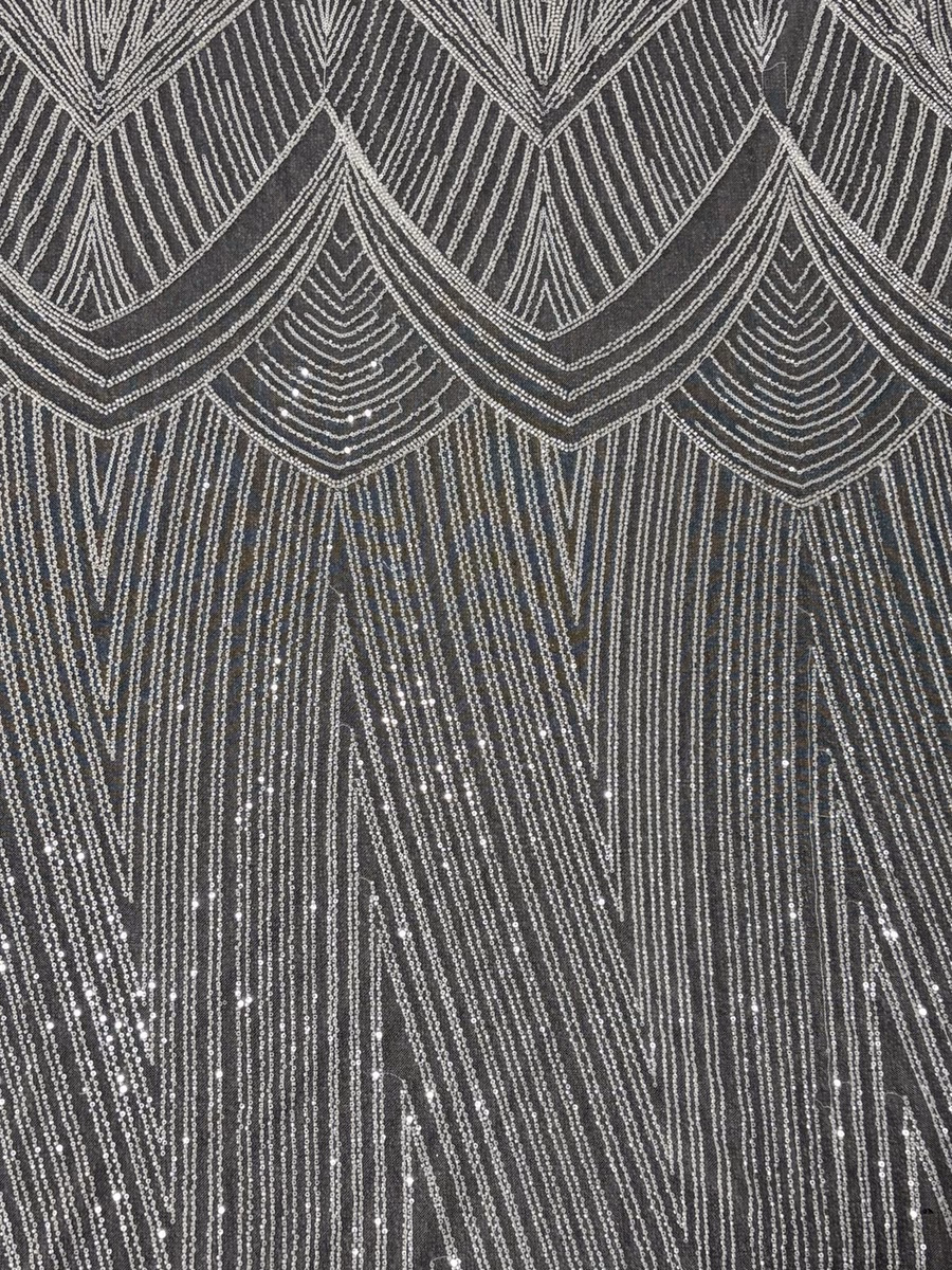 SEQUIN EMBROIDERED MESH YL001 fabric detail 2