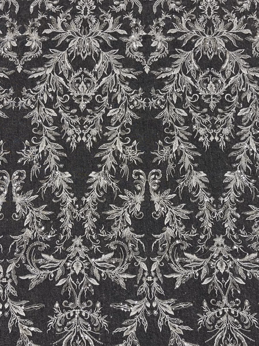 SEQUIN EMBROIDERED MESH YL3712 fabric detail 2