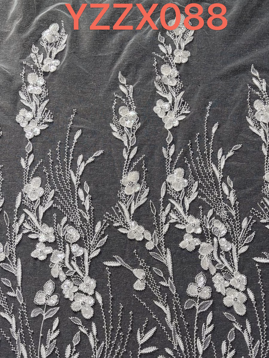 SEQUIN EMBROIDERED MESH YZZX088 fabric detail 1